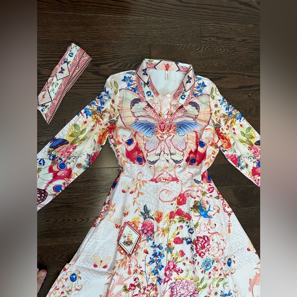 Elegant Floral Maxi dress- Size S - Picture 8 of 14